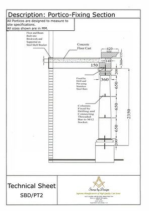 Concrete Portico Fixing Section SBD/PT2